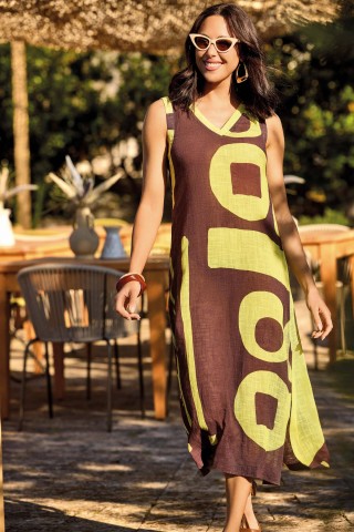 CASEY SLEEVELESS MAXI DRESS DB26-032 MULTICOLOR