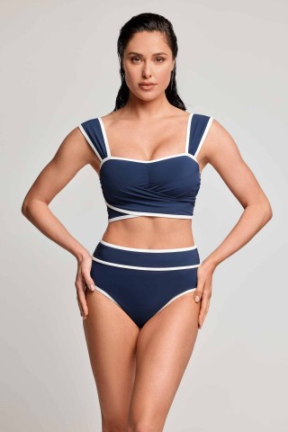 CHARLOTTE BANDEAU BIKINI DA26-016 NAVY BLU
