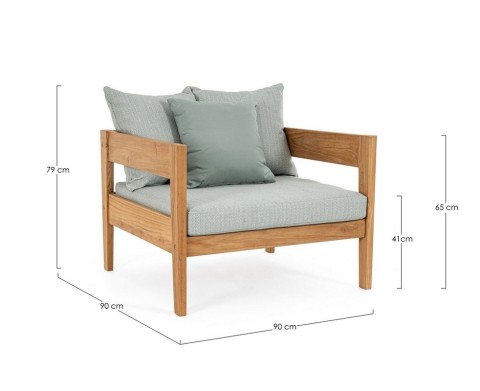 POLTRONA CON CUSCINO KOBO AQUA 0806794