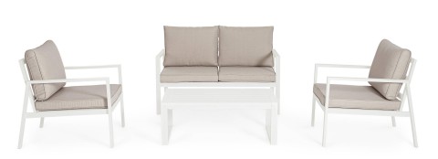 SET4 SALOTTO CON CUSCINI HILDE BIANCO LD30 0664002