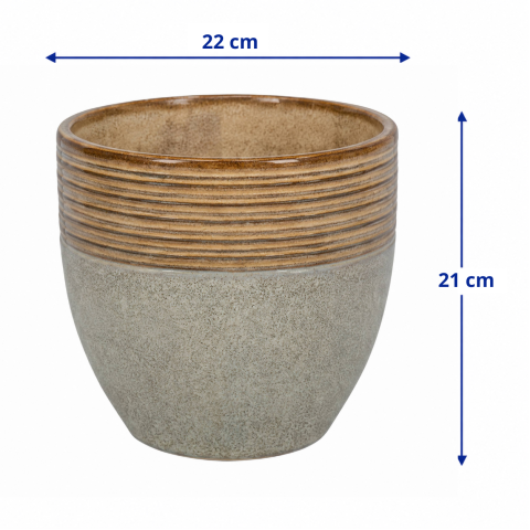 VASO CERAMICA CORSICA S D22X21H BIC.TERR