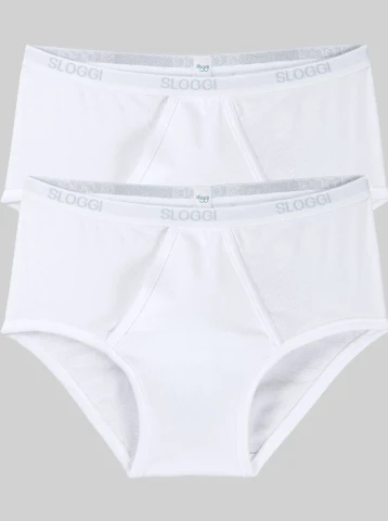 BASIC MAXI PACCO DOPPIO SLOGGI 10020410 UOMO BIANCO