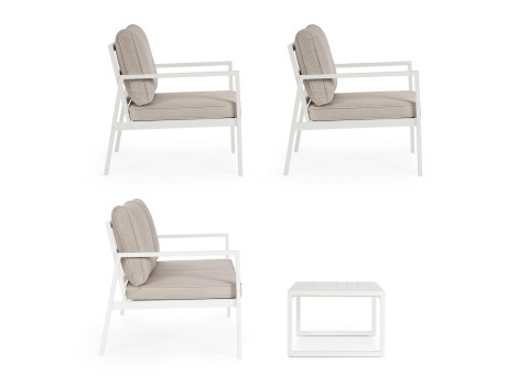 SET4 SALOTTO CON CUSCINI HILDE BIANCO LD30 0664002