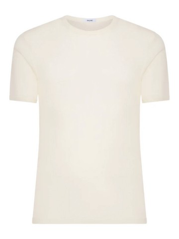 MAGLIA 100MERINO MEZZA MANICA GIROCOLLO RAGNO 060037 BIANCO LANA