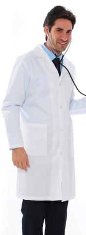 CAMICE MANICA LUNGA MEDICO C0076 BIANCO