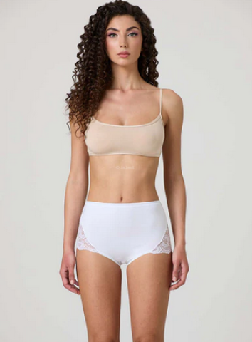 SLIP ALTO CON PIZZO CONFEZIONE 6 PZ JADEA 07 BIANCO