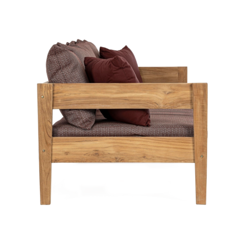 DIVANO 3 POSTI CON CUSCINO KOBO WINE - FSC 0806797