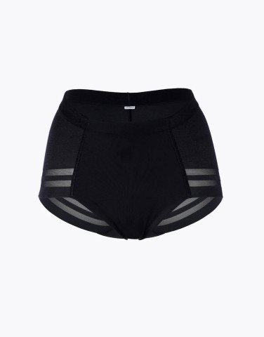 Guaina contenitiva Modern Shaping in microfibra doppiata e tulle 9L0CVP NERO