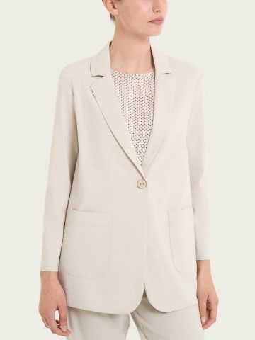 Blazer leggero destrutturato in Super Fresh DH15GA RAGNO CHAMPIGNON