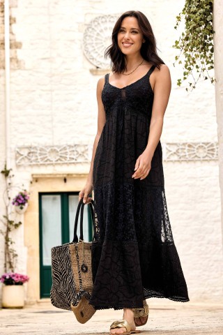 SUSY STRAPPY MAXI DRESS DB26-092 BLACK