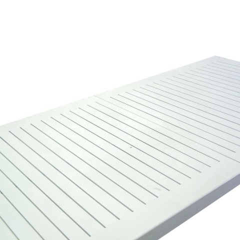 TAVOLO ALLUMINIO MONTEREY ALLUNGABILE BIANCO CM150/210X89H75