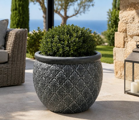 VASO CERAMICA SINGAPORE L D46X38H ANTRAC