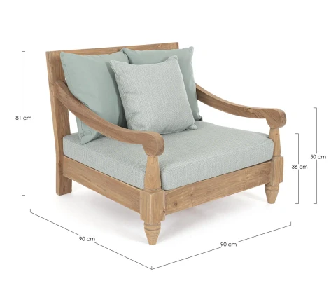 BALI POLTRONA AQUA 0806782 BIZZOTTO