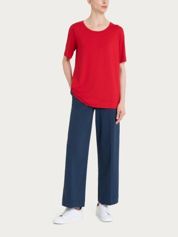 Maglietta girocollo a manica corta in misto viscosa DN12T7 RAGNO SALSA