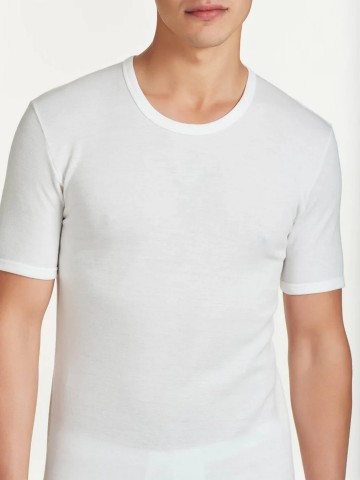 MAGLIA SINTONIA MEZZA MANICA GIROCOLLO RAGNO 065457 BIANCO LANA