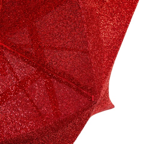 Stella pieghevole tessuto effetto glitter rosso cm135x0x135