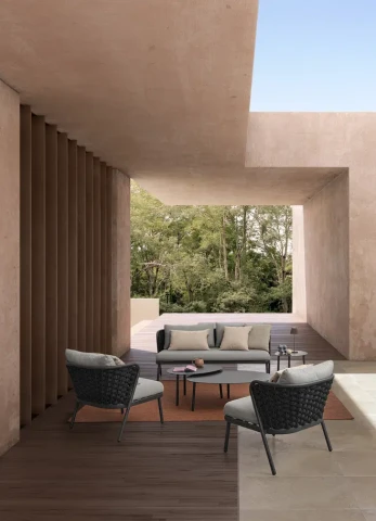 HARLOW POLTRONA ANTRACITE CON CUSCINO 0663581 BIZZOTTO