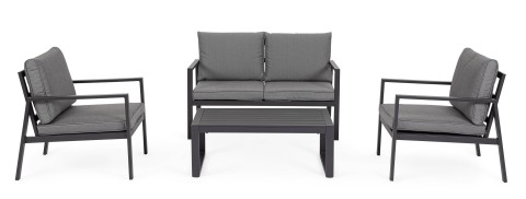SET4 SALOTTO CON CUSCINI HILDE ANTRACITE LH32 0664003