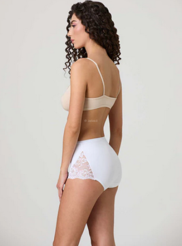 SLIP ALTO CON PIZZO CONFEZIONE 6 PZ JADEA 07 BIANCO