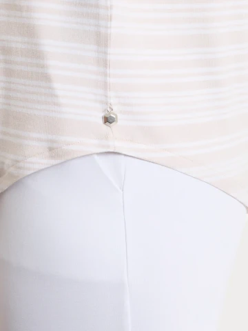 Maglietta a righe alternate scollo a barchetta in Viscosa Summer DT13TB RAGNO FANT.CHAMPIGNON