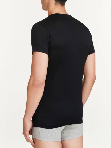 MAGLIA SILKOTTON MEZZA MANICA GIROCOLLO RAGNO 601697 NERO