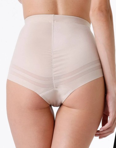 Guaina contenitiva Modern Shaping in microfibra doppiata e tulle 9L0CVP NUDO