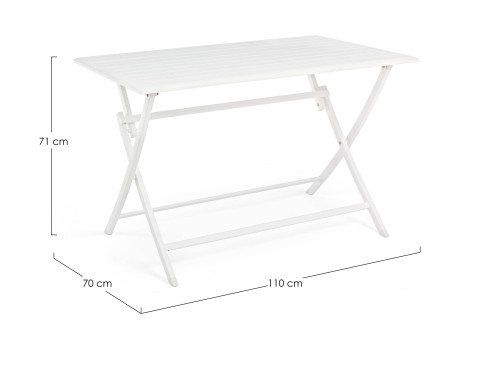 TAVOLO PIEGHEVOLE ELIN 110X70 BIANCO LH30 0662503