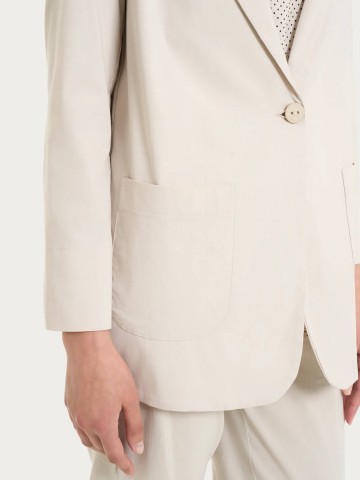 Blazer leggero destrutturato in Super Fresh DH15GA RAGNO CHAMPIGNON