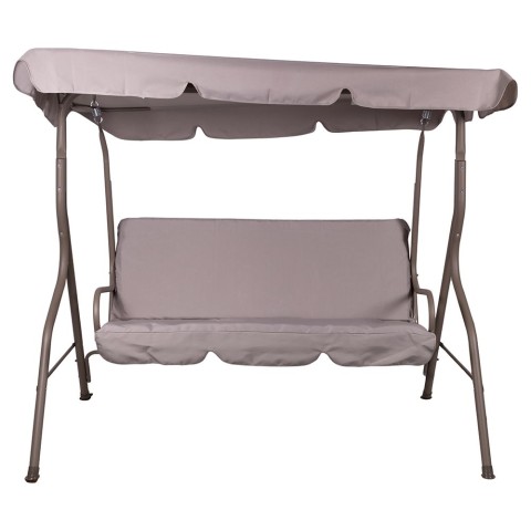 Dondolo da giardino 3 posti, tetto parasole, tortora, Esté 2188910