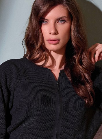 TUTA DONNA CON ZIP TRE604188 LORMAR NERO