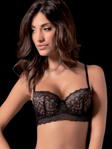 CHANTAL BALCONCINO LOVE AND BRA COPPA C NERO