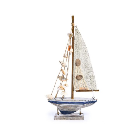 VELIERO IN LEGNO 18X4XH.36CM 13712