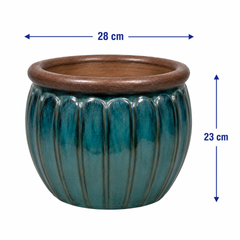 VASO CERAMICA LILLE S  D28X23H OCEANO
