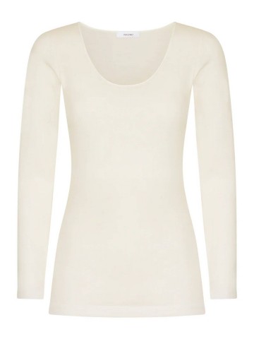 MAGLIA SINTONIA MANICA LUNGA GIROCOLLO RAGNO 072459 BIANCO LANA