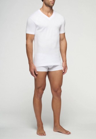 MAGLIA COT.MM SC.V 1305/5305 UOMO BIANCO