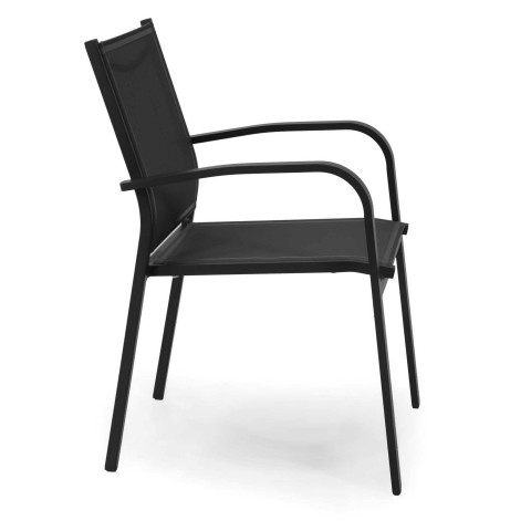 POLTRONA FORMENTERA ALLUMINIO CON BRACCIOLI TONDI  796 VACCHETTI