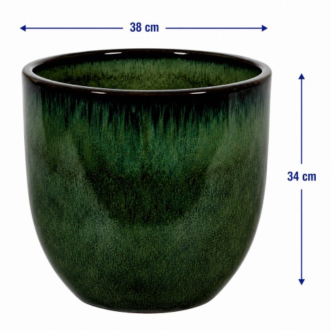 VASO CERAMICA SHANGAI M 38X34H VERDONE