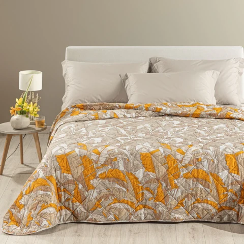 Copriletto Trapuntato In Cotone Forest Matrimoniale Caleffi AMBRA