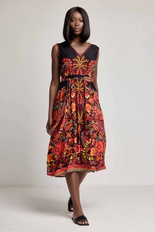 KYOKO ABITO LUNGO DONNA DAVID DA26-084 MULTICOLOR
