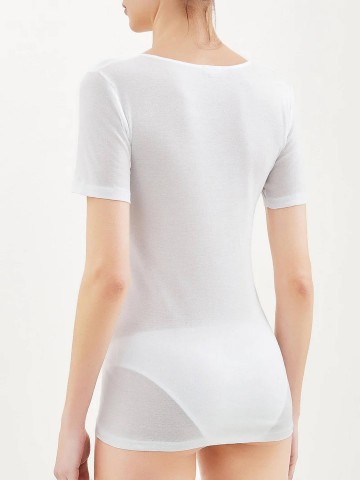 MAGLIA NATURAL MEZZA MANICA GIROCOLLO RAGNO 028197 BIANCO