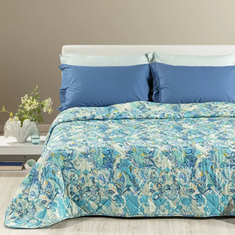 Copriletto Trapuntato In Cotone Laos Matrimoniale Caleffi ORO