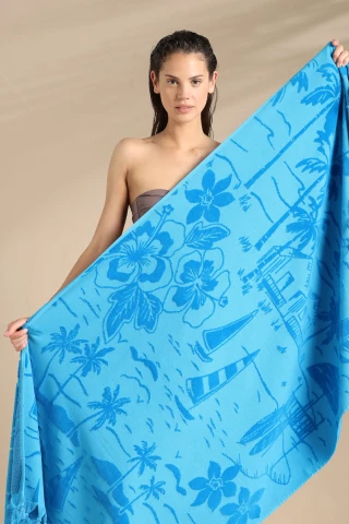 TELO MARE SPUGNA VELOUR RASATO AE000522 TURQUOSE