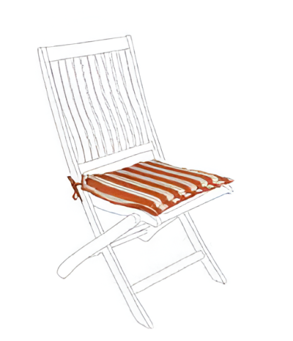 CUSCINO SEDIA POLY RIGHE ARANCIONI 0805724