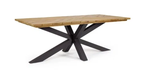TAVOLO PALMDALE RETT 200X100 CARBON