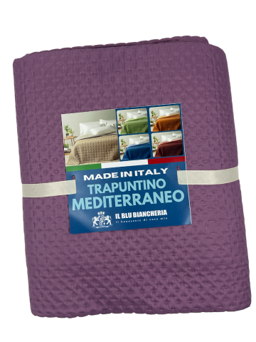 TRAPUNTINO PRIMAVERILE MATRIMONIALE SUPER PROMO ILBLUCASA VIOLA