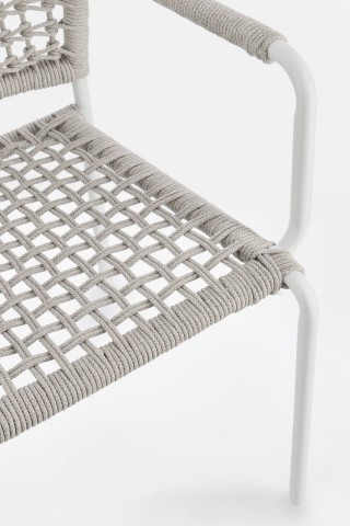 SEDIA CON BRACCIOLI RAJADA BIANCO 0666031