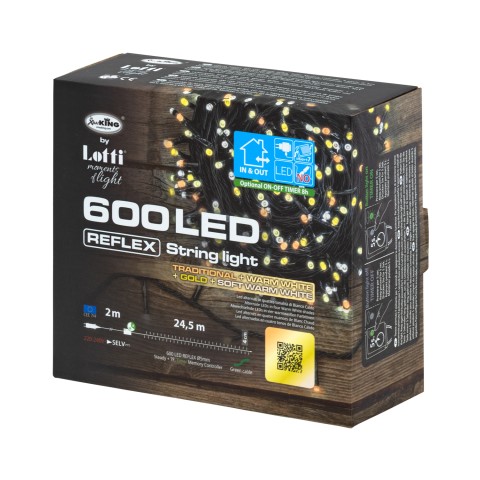 CATENA LINEARE CON 600 LED MULTI BIANCO CALDO 79984