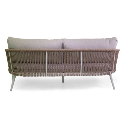 ANNISTON SALOTTO 3POSTI BIANCO/CORDA NATURALE