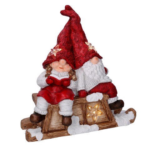 BABBO LED RESINA CON BIMBA ROSSO 616846
