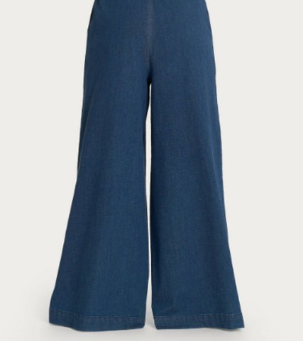 Jeans a palazzo con tasche e vita piatta in Super Light Denim DS87PA RAGNO INDIGO